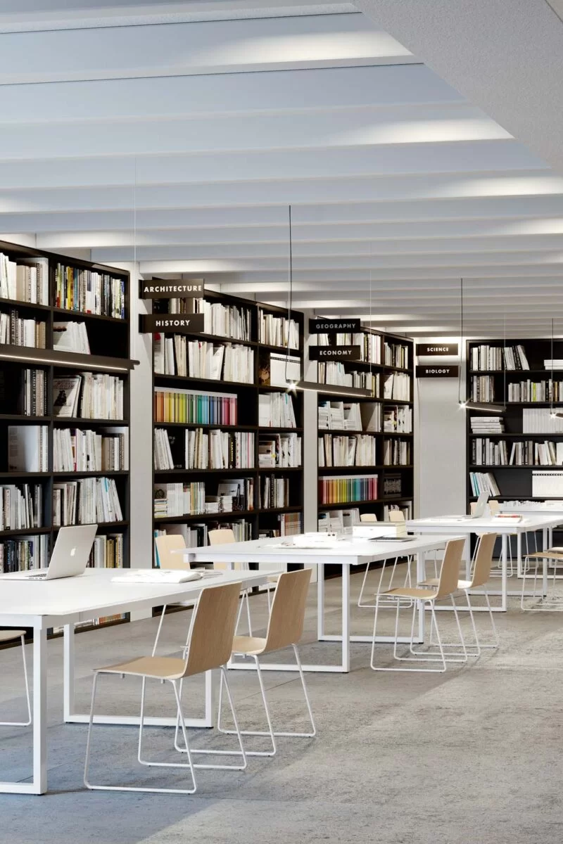 Mobilier pour bibliothèques et salles d'étude