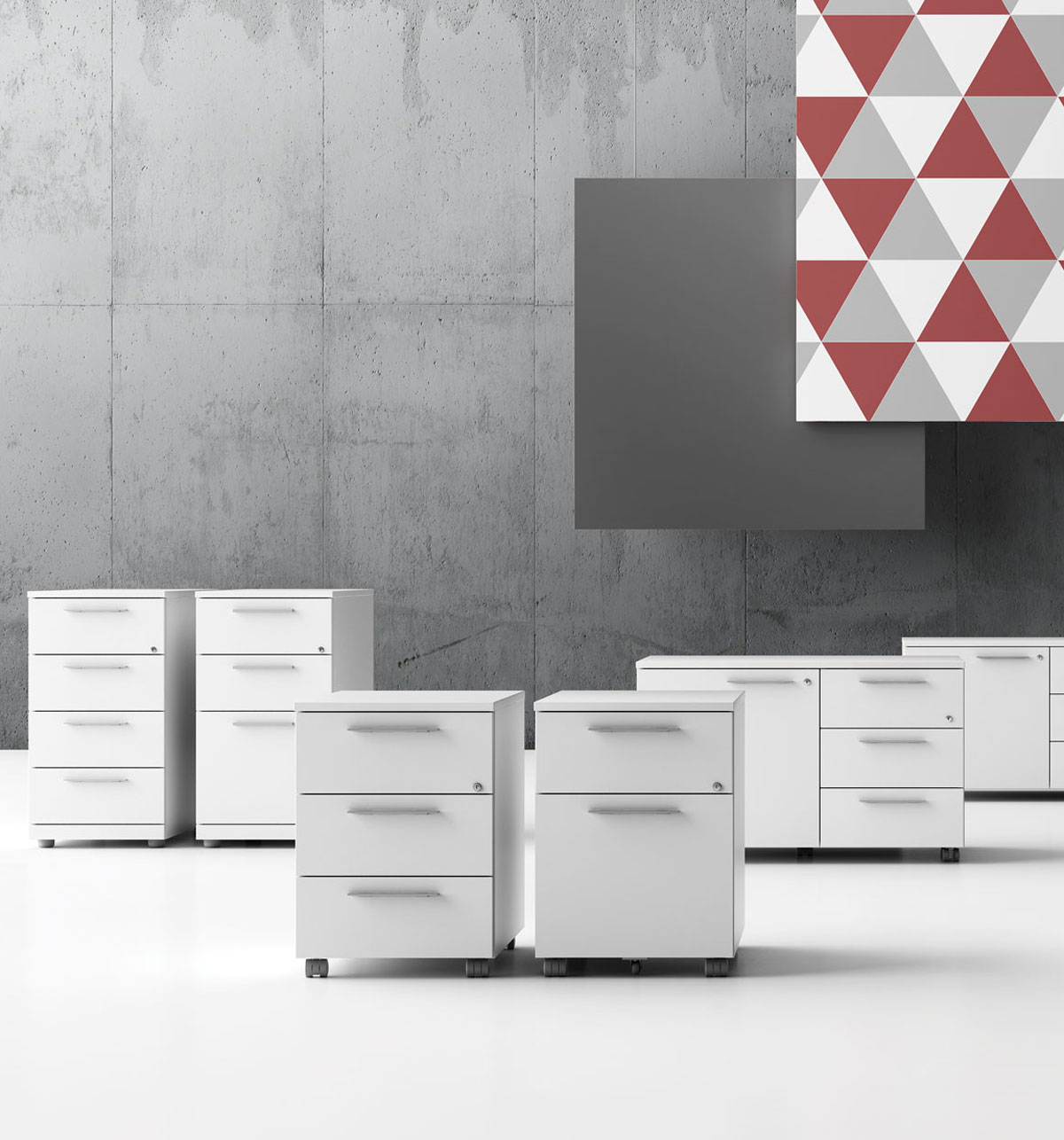 Office Drawers in Wood and Metal in Various Sizes - Frezza