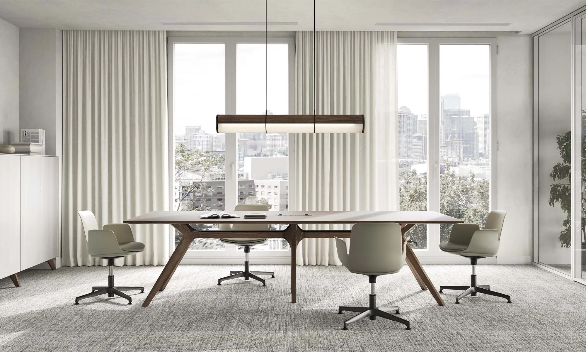 Meeting Tables for Office in Glass and Wood - Dr