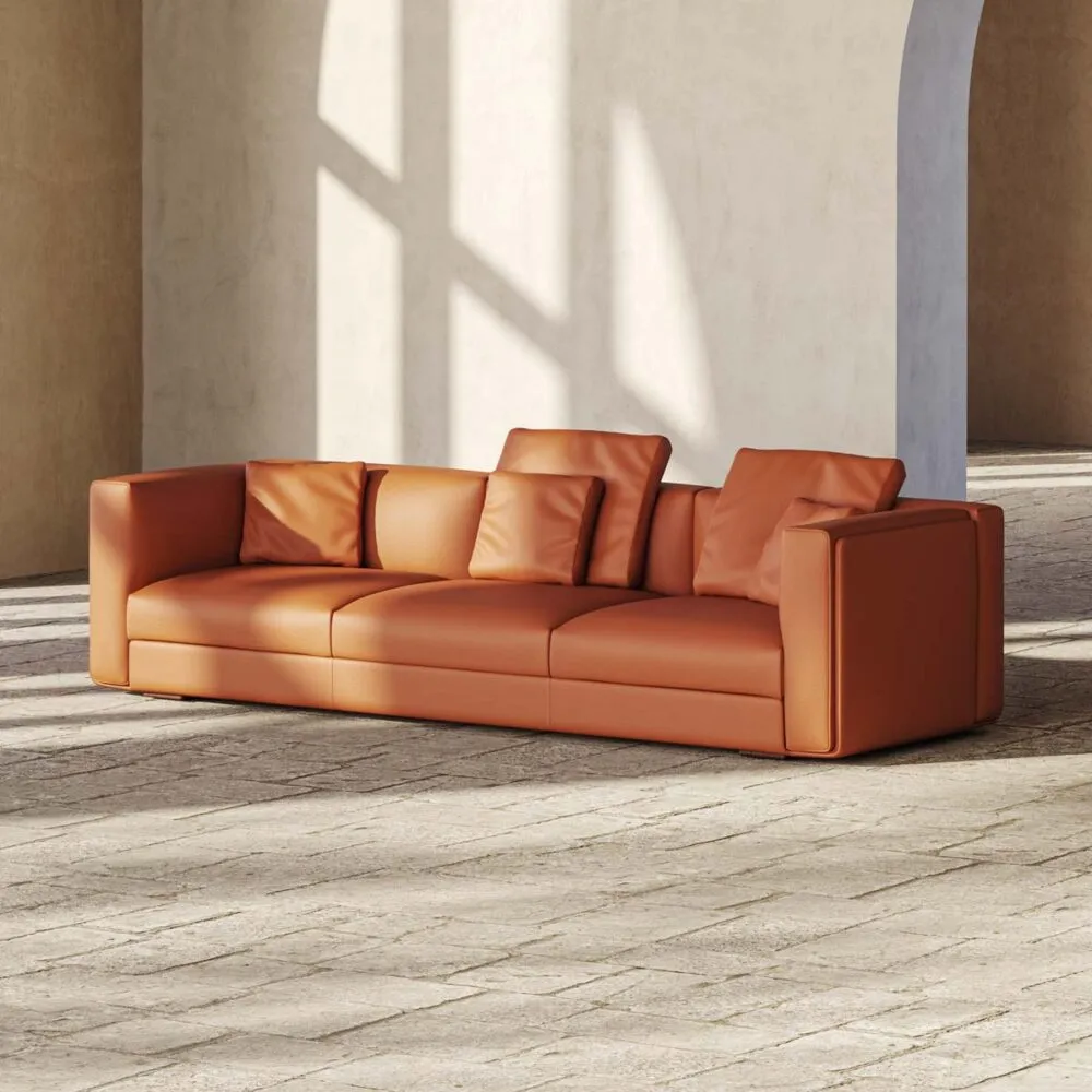 divani per ufficio moderni in pelle e tessuto