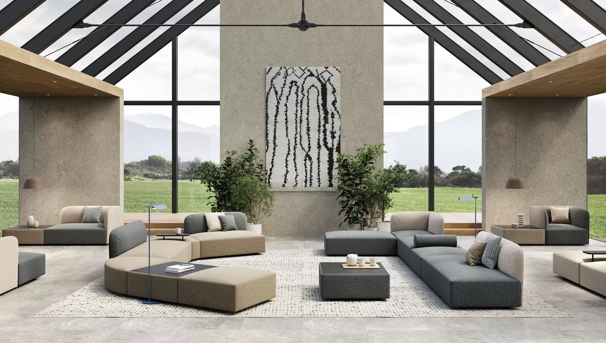 divani sala attesa hall e reception di design. Alplus Frezza