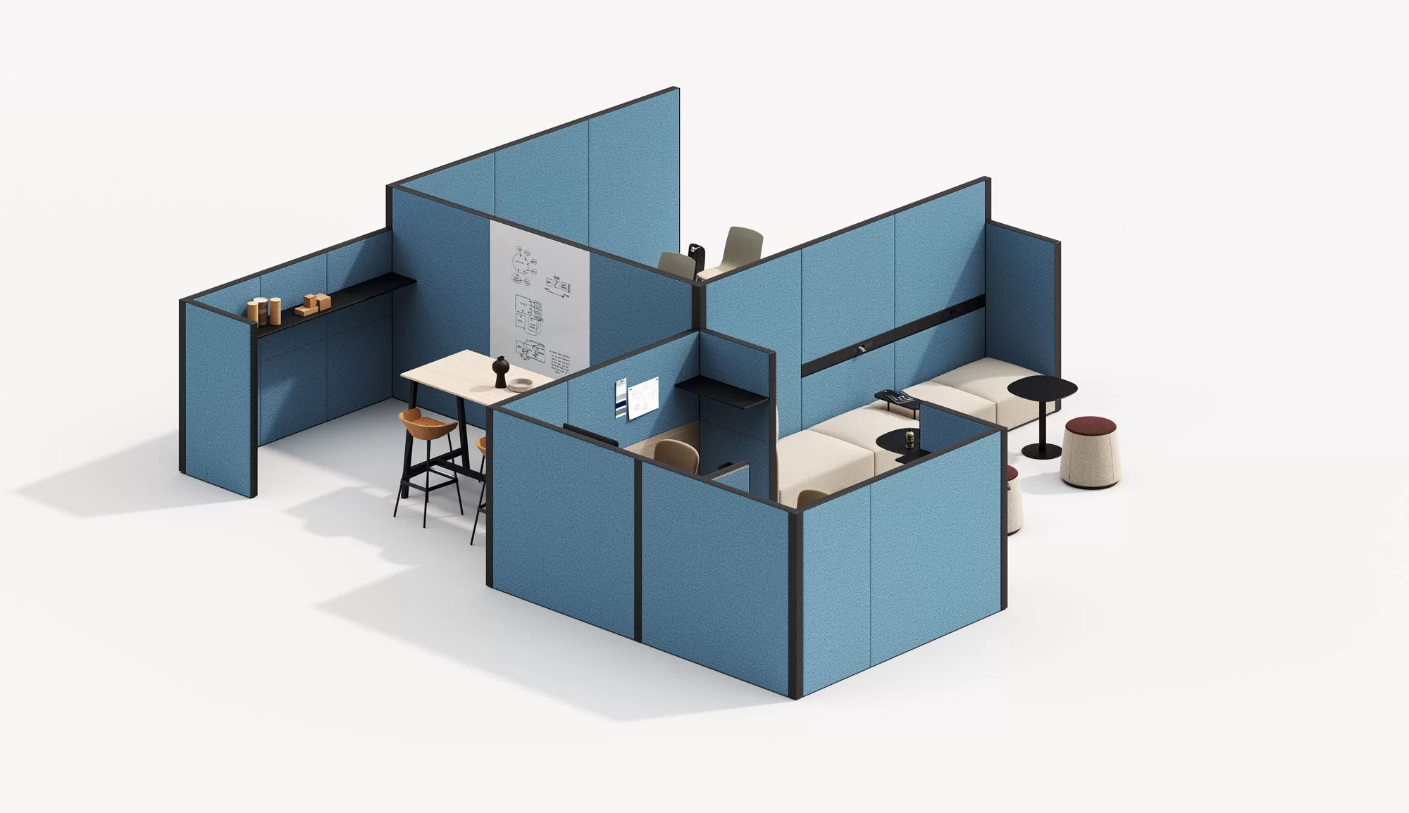 Pareti Modulari per Ufficio e Pannelli Divisori - Frezza