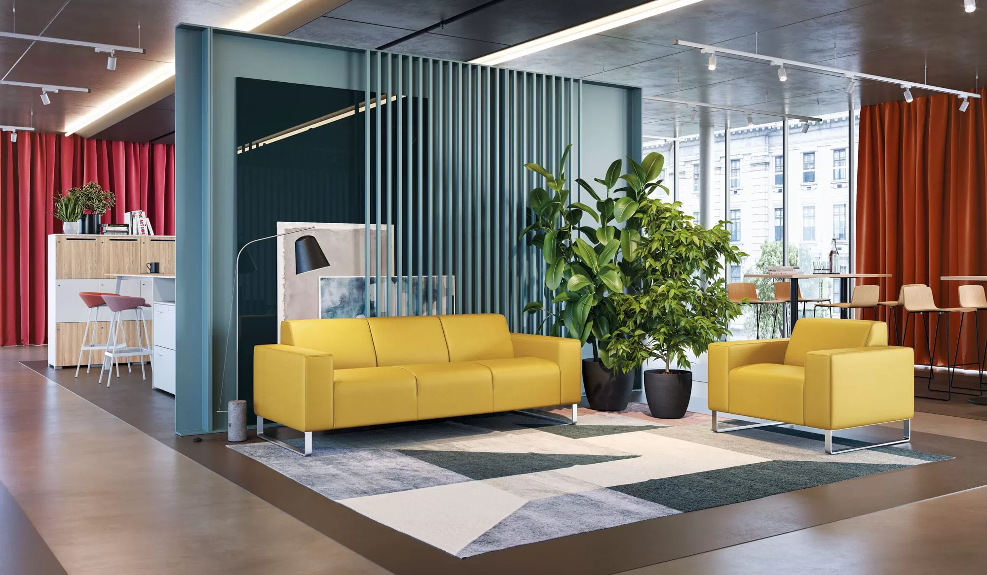 Canapés de bureau en cuir modernes - Mizar Frezza