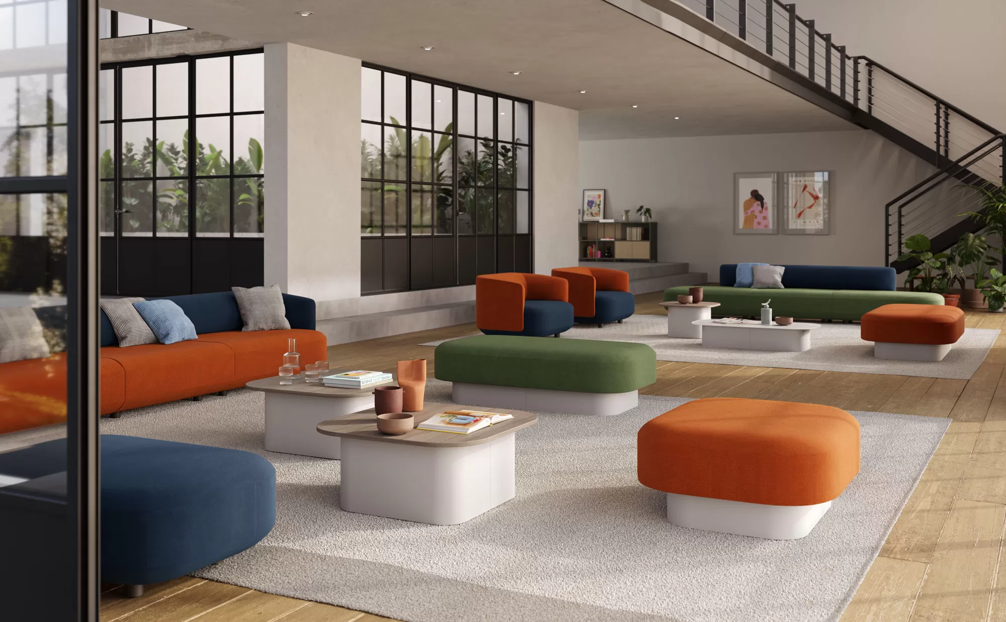 Pouf Design Luxe qui devient canapé, chaise et table - Afina