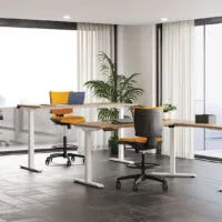 electrically height adjustable desks