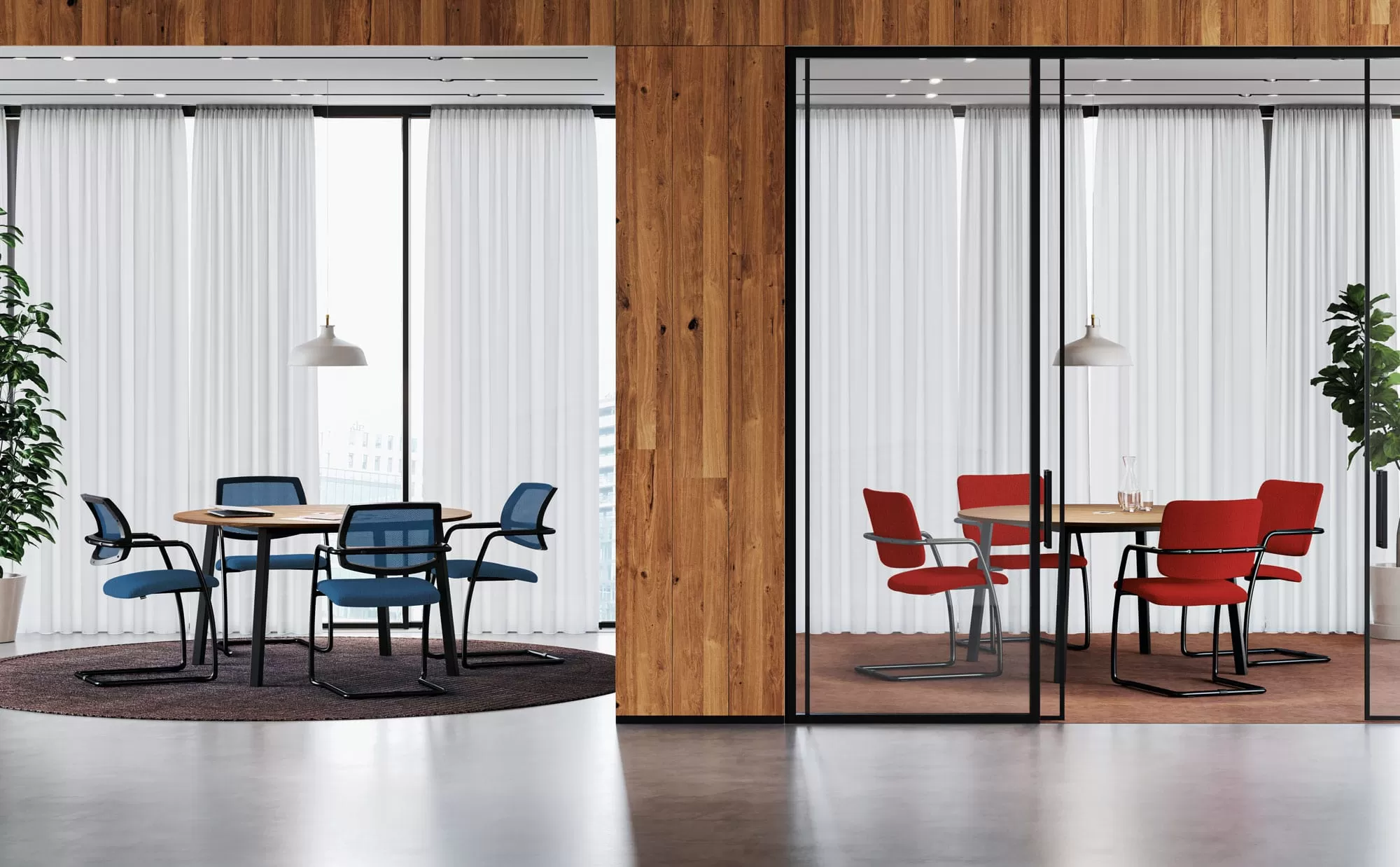 Chaise Visiteur de Bureau. Design sobre et linéaire - Wait