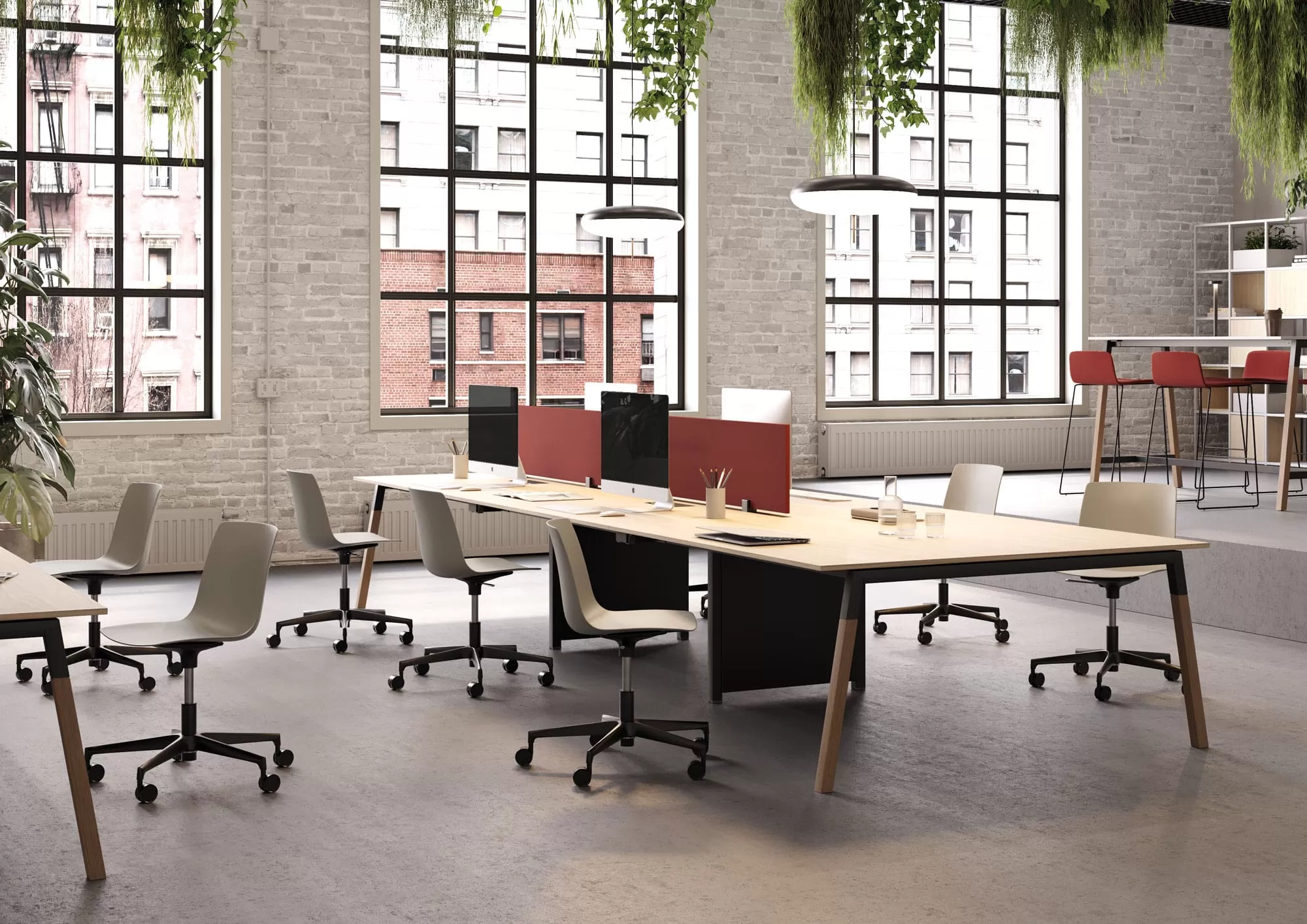 sedie in polipropilene con ruote per ufficio