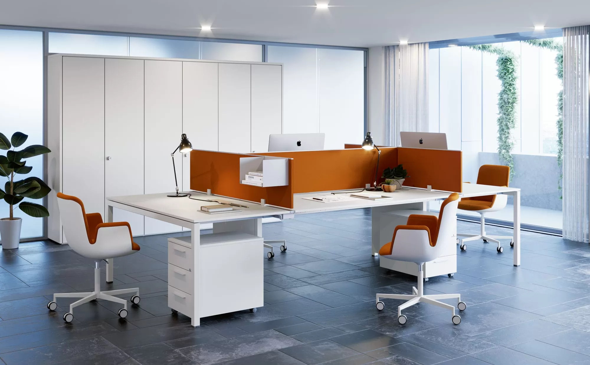 Bench Desks for the Modern and Design Office - Pop Square