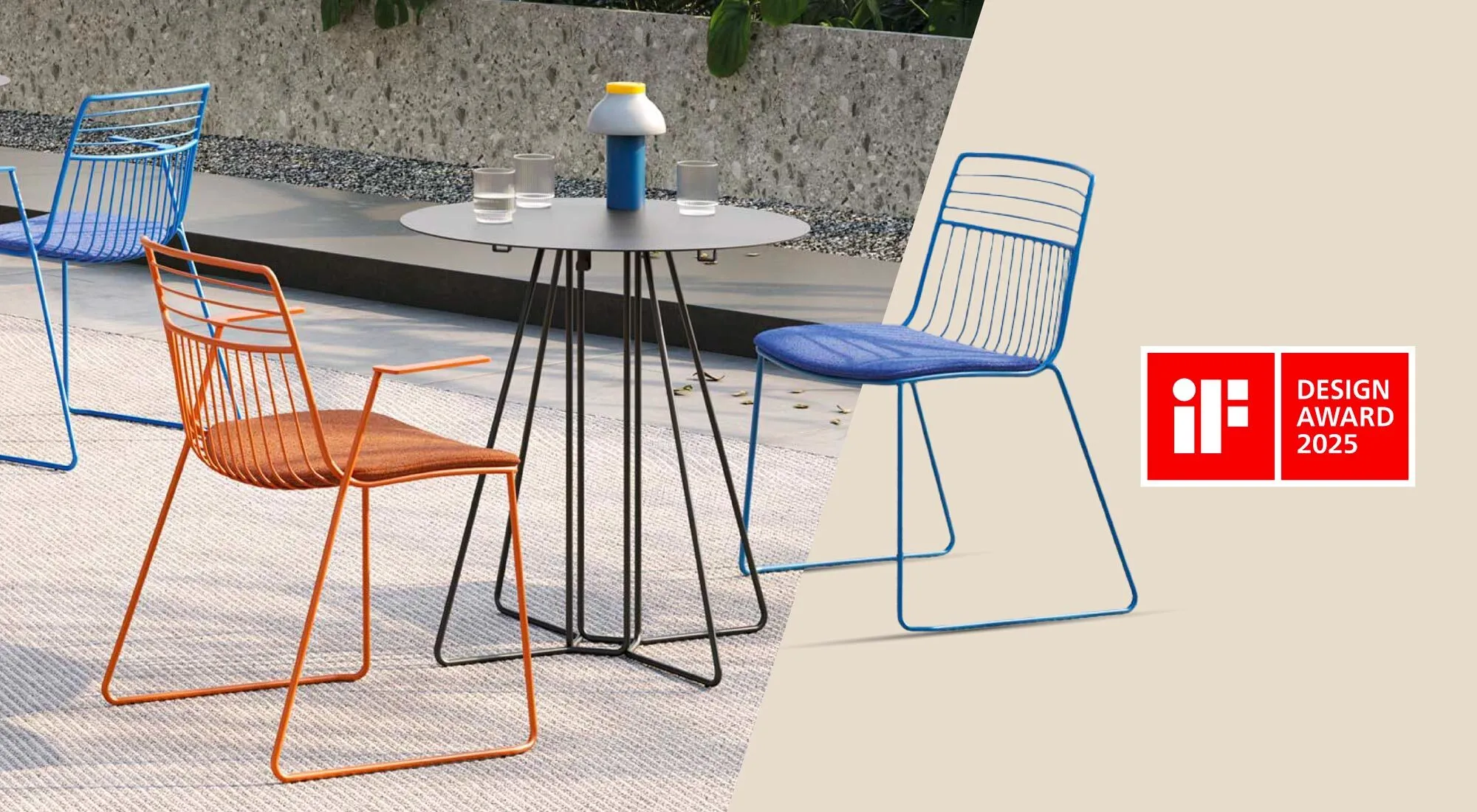 Yo Metal remporte le iF DESIGN AWARD 2025 : la chaise d'extérieur récompensée pour son design innovant