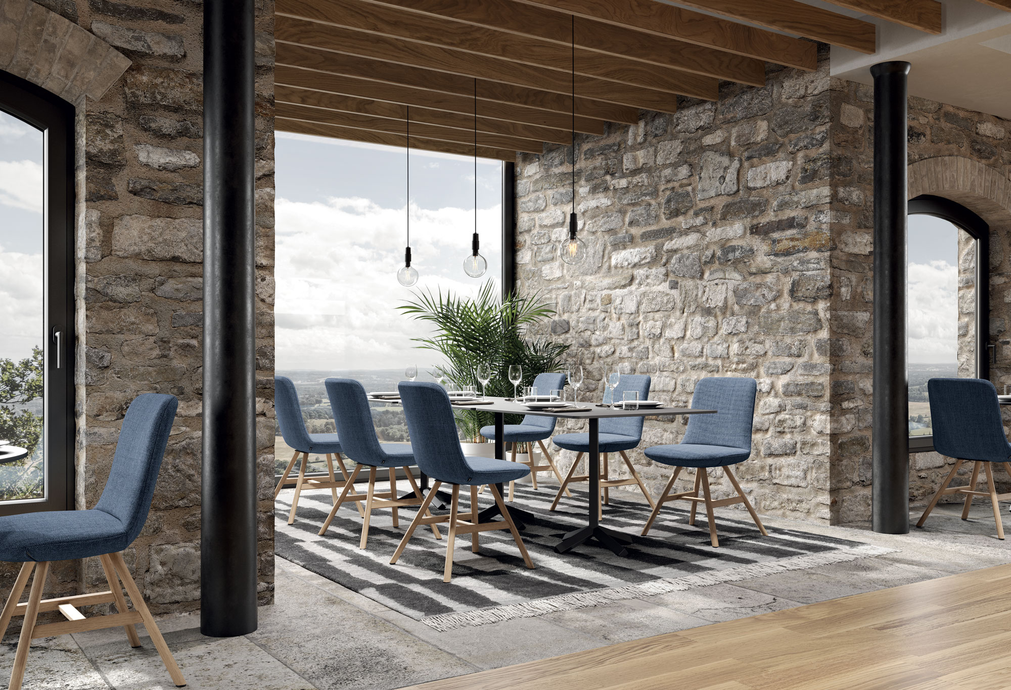 Sedie per hotel adatte a ristoranti e aree colazione