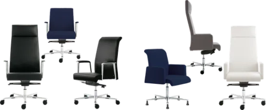 Max family: executive office chairs and visitor chairs