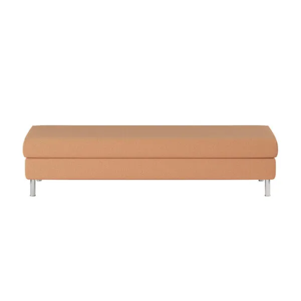 Domino waiting benches, 3-seater in fabric, front view