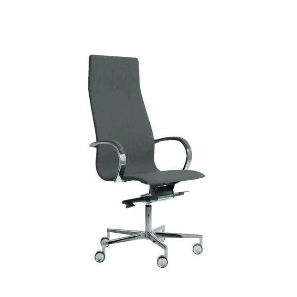 Chaise de direction de bureau EM 204 en tissu gris – Frezza