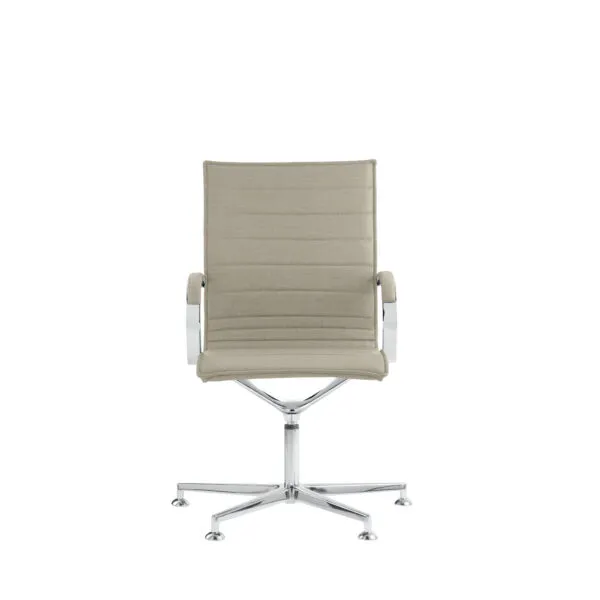Chaises visiteurs EM 202 en tissu taupe – Frezza