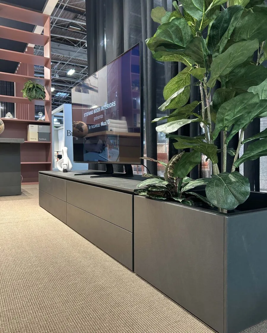 fiera workspace parigi stand frezza mux70 sideboard bassa