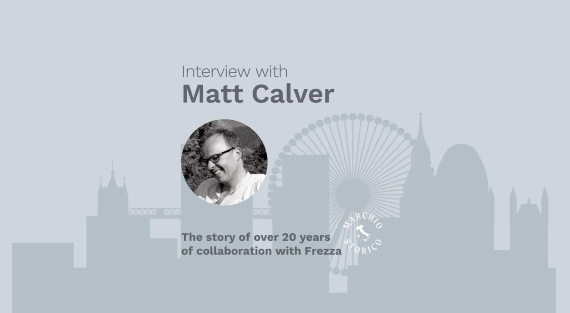 Couverture de l'entretien avec Matt Calver avec la skyline de Londres